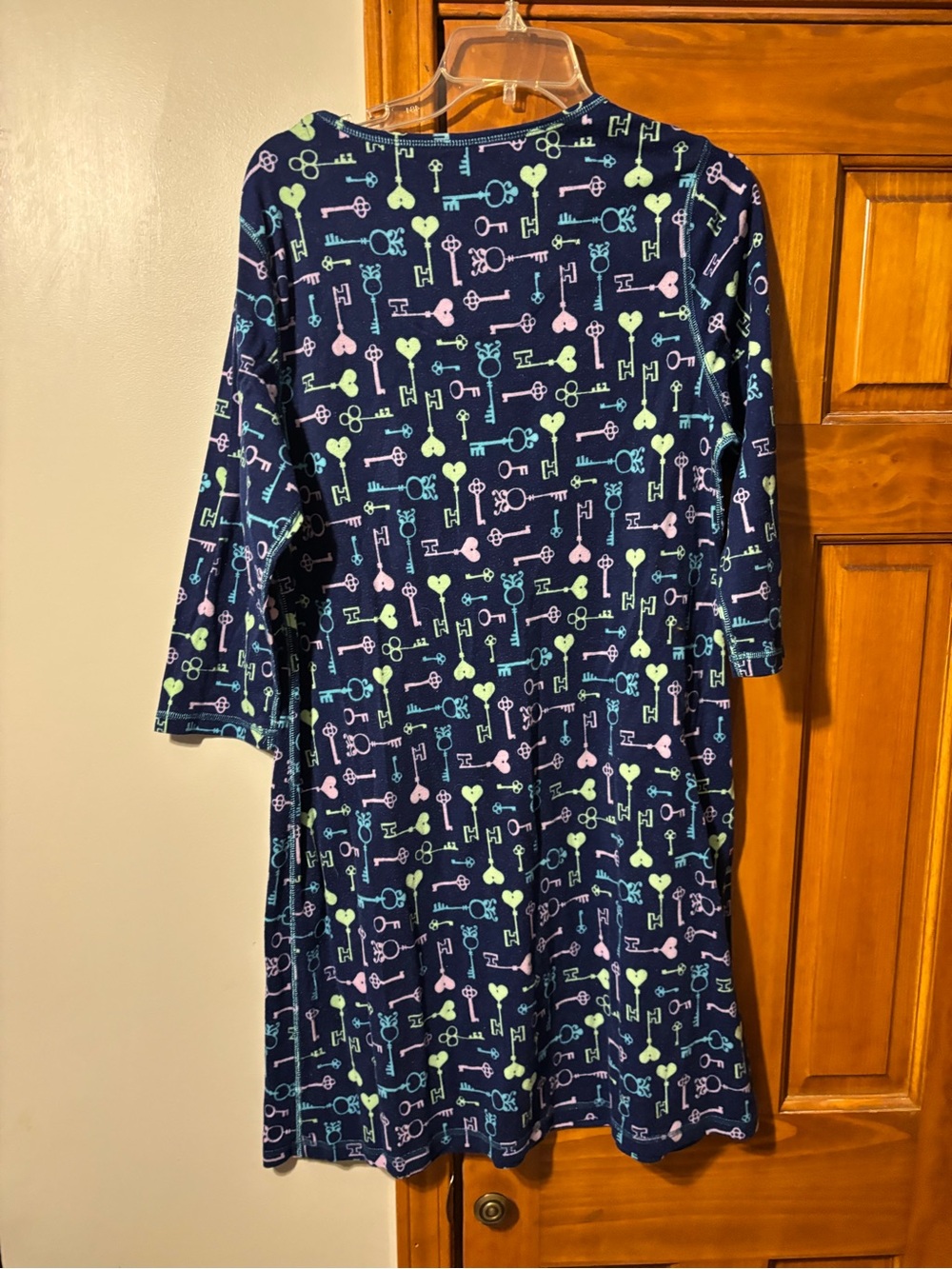 Large Sonoma Navy Key Print and Pink Love Sheep Nightgowns Price is for both.